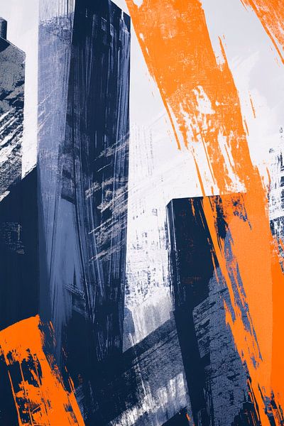 Paysage urbain abstrait en couleurs par Poster Art Shop