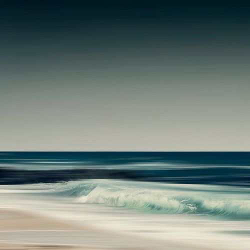 Vague de cristal - Scène de plage abstraite sur Dirk Wüstenhagen