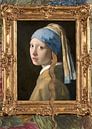 Girl with a Pearl Earring- Wer befreit mich? von Gisela- Art for You Miniaturansicht