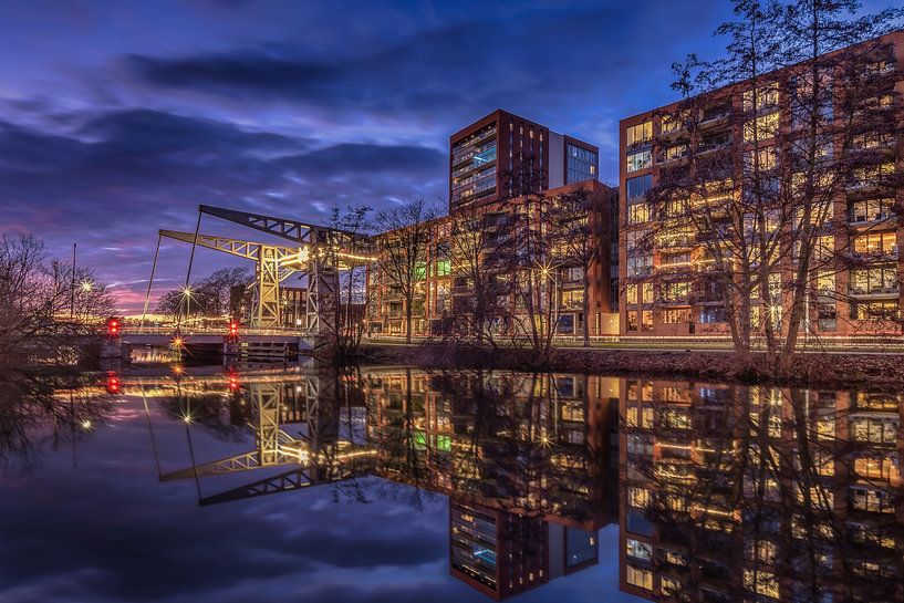 Tilburg, Piushaven and bridge &quot;Den Ophef&quot; by Dennis Donders