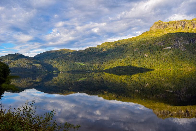 Reflectie Noorse Fjorden von Dick Hooijschuur