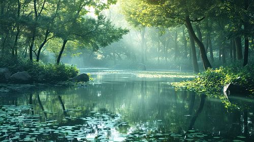 Stille Reflecties in het bos