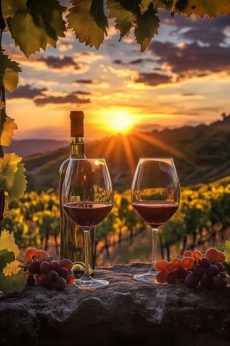Drinking wine at sunset by Black Coffee