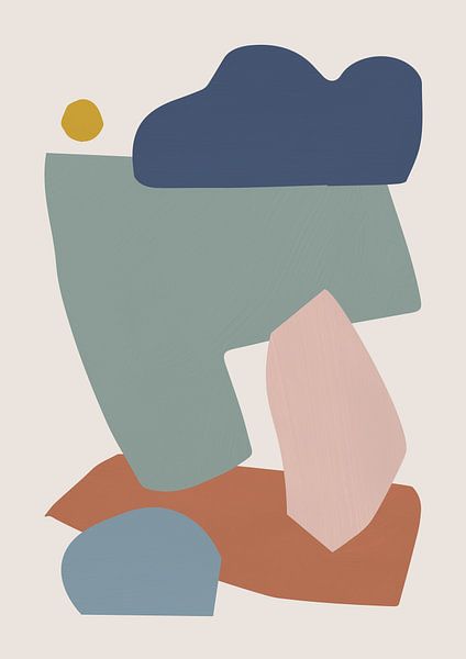Collage Pastel I van Orara Studio