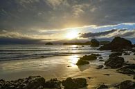 Strand mit Sonnenaufgang von Robert Styppa Miniaturansicht