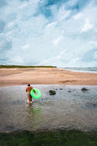 Beach life in brushstrokes