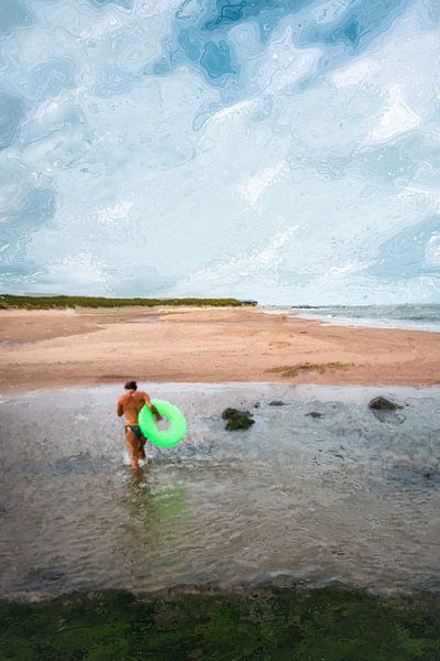 Beach life in brushstrokes by Geert Van Baelen