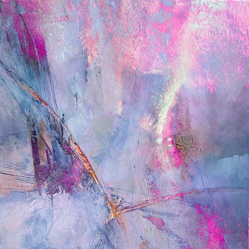 Flying away - Delicate roos, beige en paars