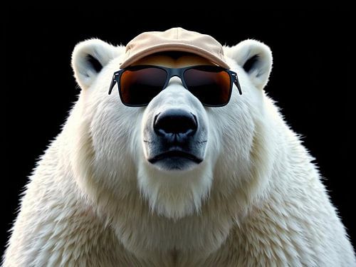 Polar bear in the spotlight