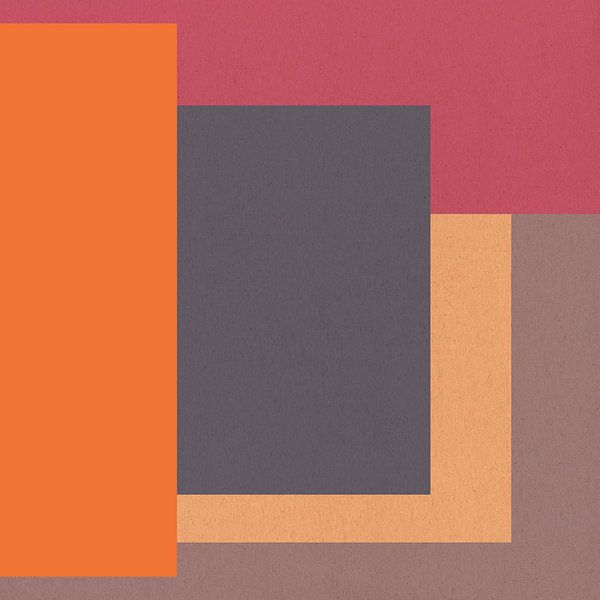 Abstract geometric shapes inspired by Josef Albers. by Dina Dankers