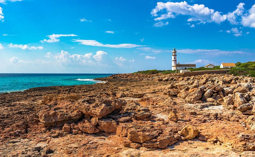 Prachtig eilandlandschap op Mallorca, kustlijn van Cap de Ses Salines van Alex Winter