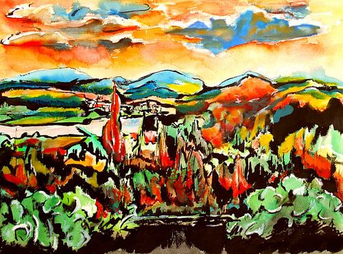 Landschap aan het Bostalmeer