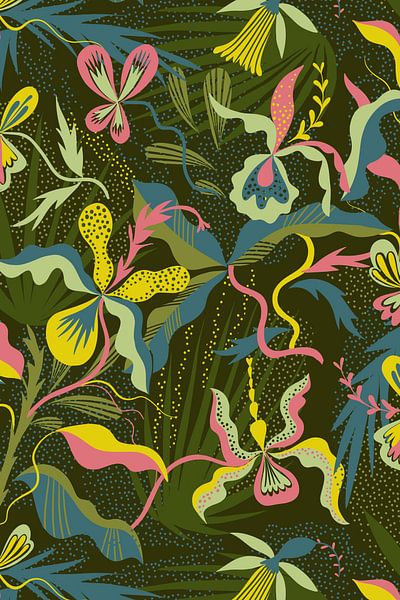 Bunte Blumen und Blätter von uta krogmann
