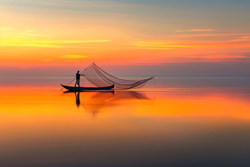 Matin d'or sur les eaux calmes par ByNoukk