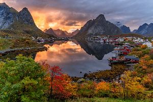 Sonnenuntergang auf den Lofoten
