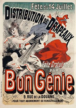 Jules Chéret - Faite Gratuitement Par Le Bon Génie (1881) van Peter Balan
