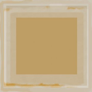 Geel vierkant. Minimalistische moderne abstracte geometrische kunst in pasteltinten. van Dina Dankers