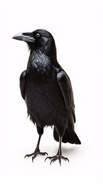 Minimalistisch vogelportret in zwart-wit van Thilo Wagner