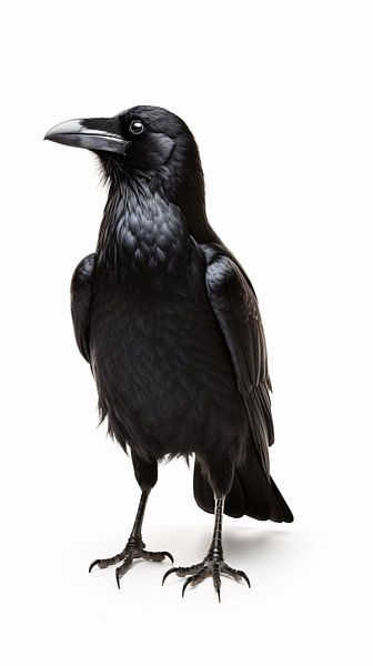 Minimalistisches Vogel Portrait in Schwarz-Weiß von Thilo Wagner