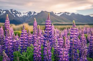 Lupinen in traumhafter Landschaft