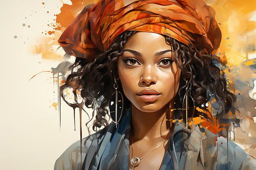 Portret van een Afrikaanse vrouw met dreadlocks