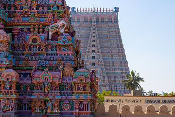 Zwei Gopurams des Sri Ranganatha Swamy-Tempels, Trichy von Martijn