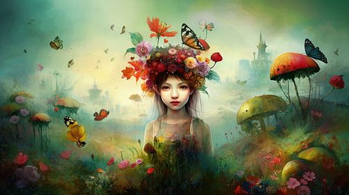 Little dreaming girl