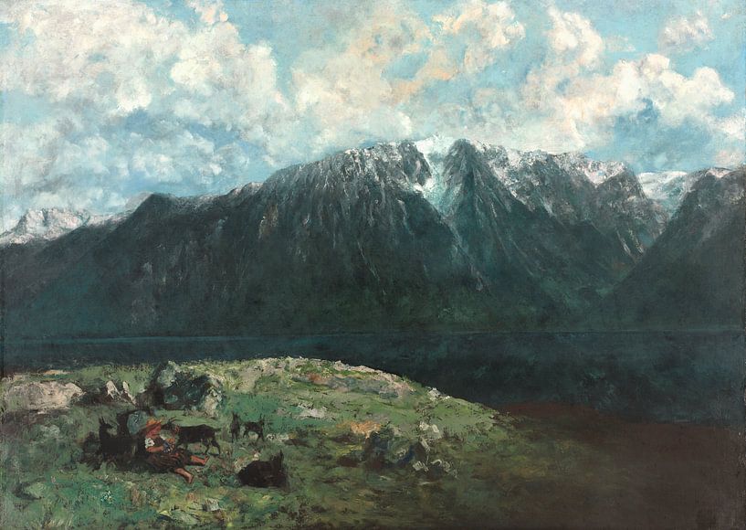 Panoramic View of the Alps, Les Dents du Midi, Gustave Courbet by Masterful Masters