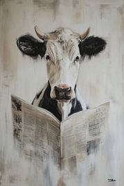 abstract farm cow by Gelissen Artworks