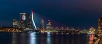 Feyenoord projectie op 'De Rotterdam' panorama van Midi010 Fotografie thumbnail