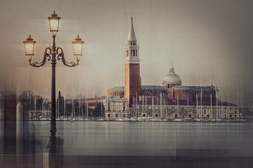 Venetië - San Giorgio Maggiore voor zonsopgang van Dieter Reichelt