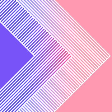 Abstrakte Retro Geometrie Pink von FRESH Fine Art