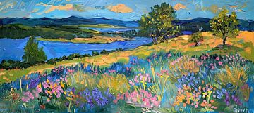 Landschaft im Monet-Stil | Ansichten von ARTEO Gemälde