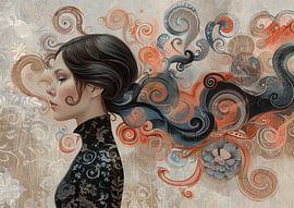 Whispers of Ancient Elegance by Abstract Painting