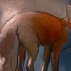 Fox painting, animal art by Hella Maas