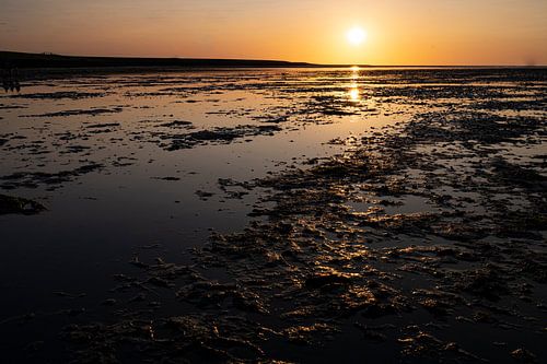 Zonsopkomst boven het Wad van Wim Keessen