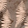 Fougères. Abstrait botanique wabi-sabi. Feuilles en couleurs brunes sur Dina Dankers