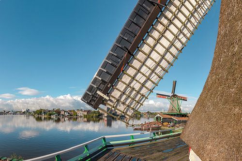 Houtzaagmolen Het Jonge Schaap aan de oever van de Zaan, Zaandam, , Noord-Holland