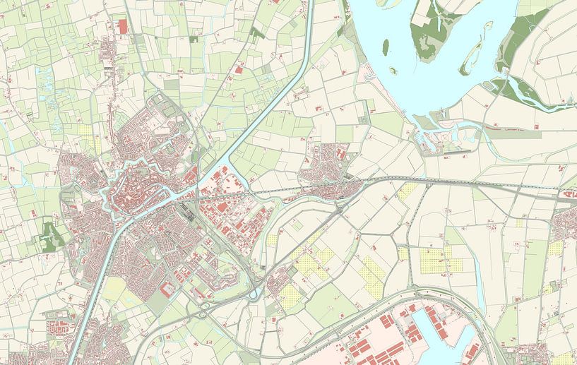 Kaart van Middelburg van Rebel Ontwerp