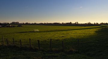 Ein Zaun auf der Weide von Bo van Vliet