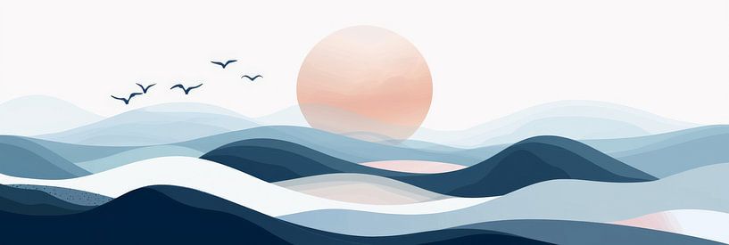 Minimalistische Landschaft von Poster Art Shop