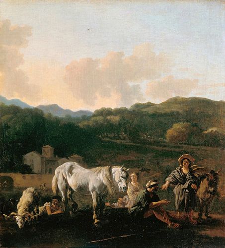 Boeren en een wit paard, Karel Dujardin