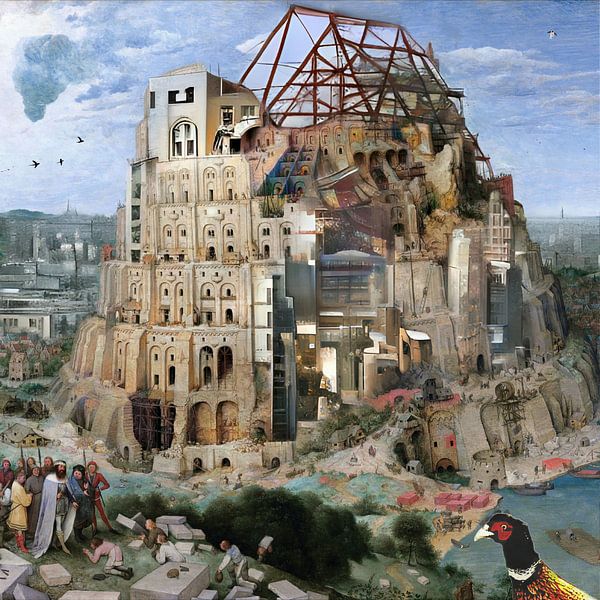 Tower of Babel restored with AI by Ruben van Gogh - smartphoneart