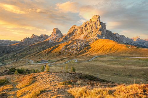 Monte Nuvolau at the Passo di Giau in the Dolomites