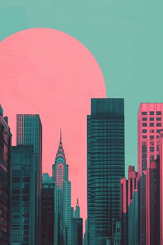 Retro Skyline van New York