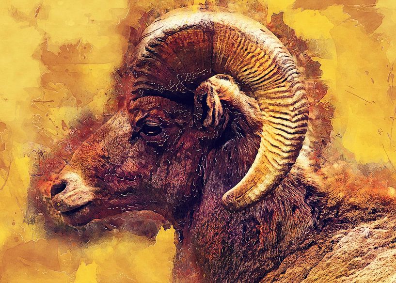 Mouflon animal art #Mouflon by JBJart Justyna Jaszke