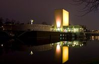 Groninger Museum bij nacht van Sandra de Heij thumbnail