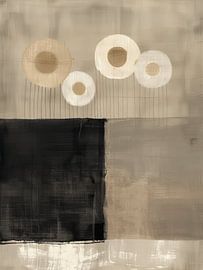 Modern and abstract in earth tones, Japandi style by Japandi Art Studio