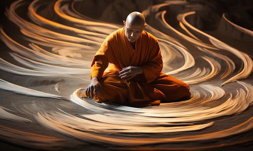 Mönch-Zen-Kreise von Virgil Quinn - Decorative Arts