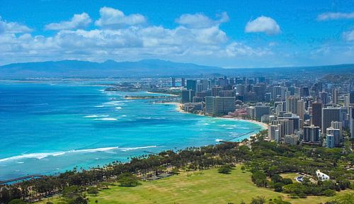 Waikiki beach, Honolulu Hawaii van GoWildGoNaturepictures